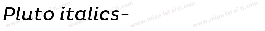 Pluto italics字体转换